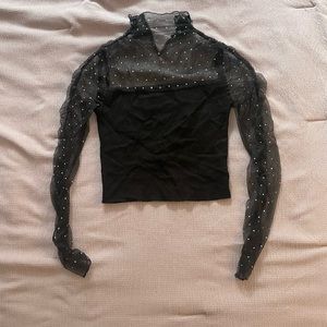 Black bedazzled long sleeve